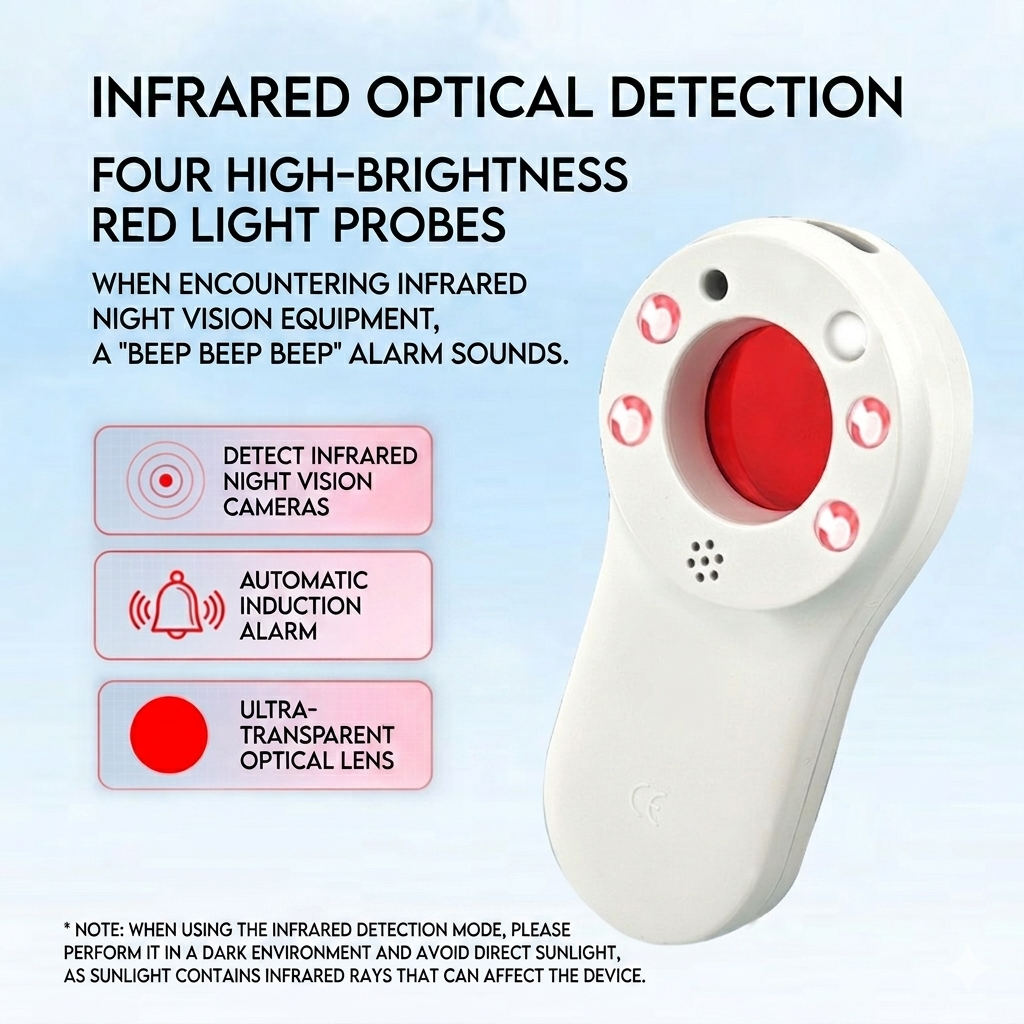3-in-1 Smart Hidden Camera Detector & Hotel Door Intrusion Alarm