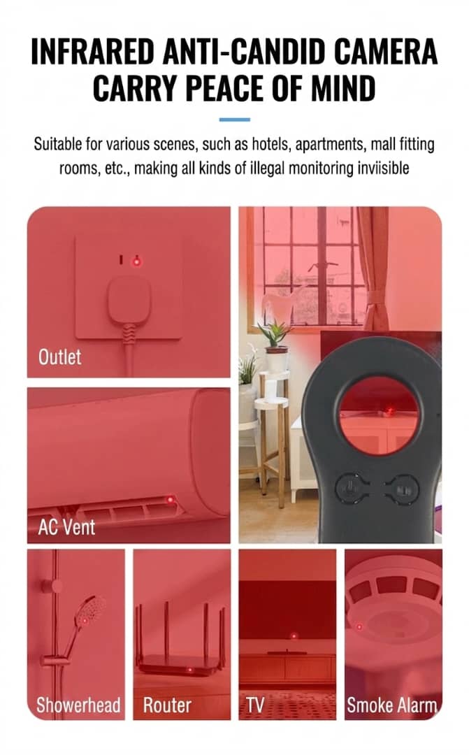OmniGuard Pro – Portable Anti-Infrared Camera Finder & Personal Motion Alarm
